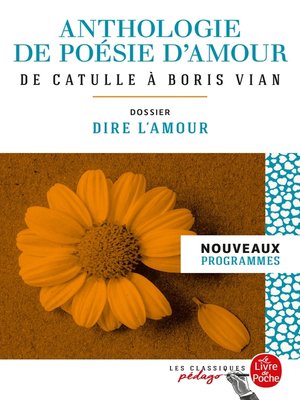 cover image of Anthologie de poésie d'amour (Edition pédagogique)